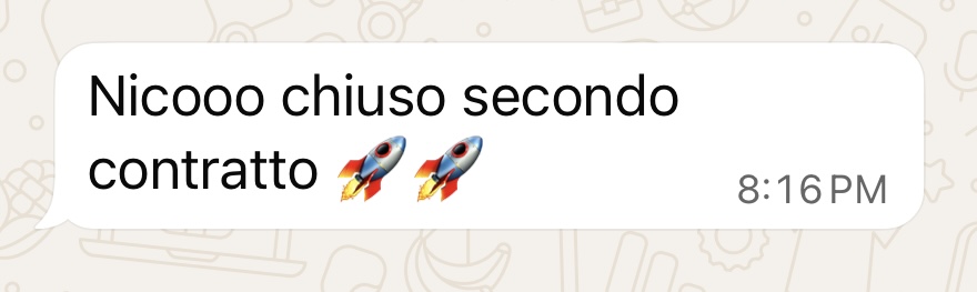 Cliente: Nicooo chiuso secondo contratto